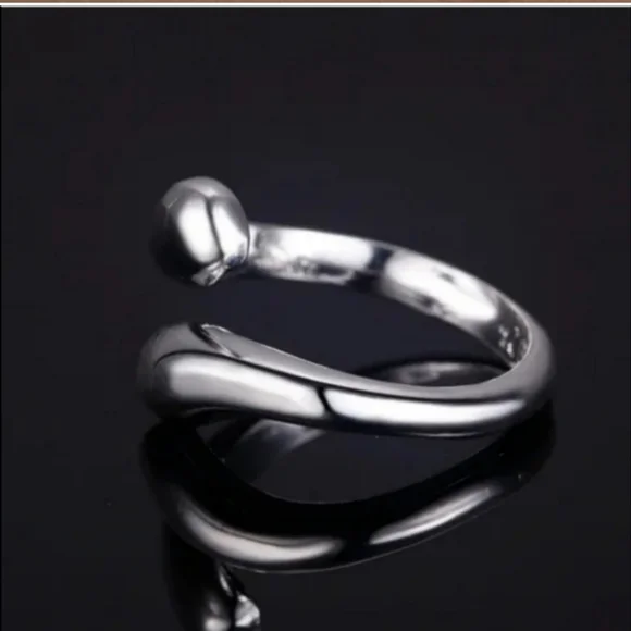 925 Sterling Silver Waterdrop Jewelry Set Bracelet Necklace Earrings and Ring - Picture 10 of 16